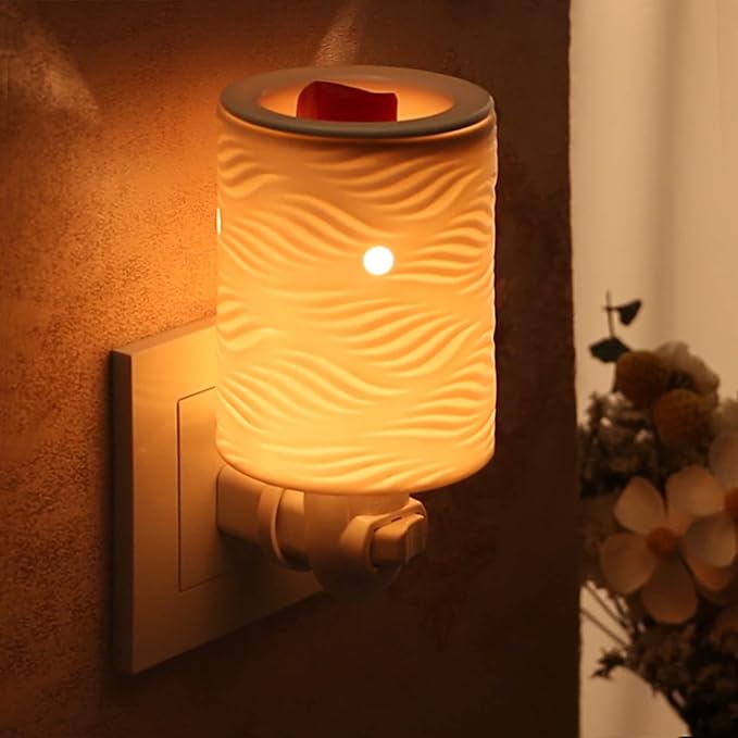 STAR MOON Plug in Wax Melt Warmer, Plug in Wax Warmers for Scented Wax, Scentsy Diffuser for Fragrance Oil Wax Melter Decoration with Two Bulbs