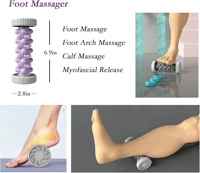 Acupressure Sandals,Acupressure Foot Massager with Anti-Slip Sole,Plantar Fasciitis Relief with Imitate Person Rotation Finger Pressure (Black, XL-Men(9-10.5))