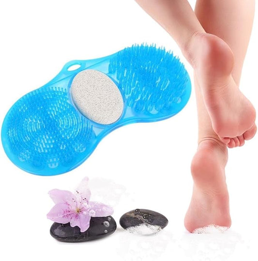 YUYTE Foot Scrub Acupressure Massager, Shower Scrubber Mat, Anti Slip Bath Mat, Pumice Stone Exfoliating Foot Cleaner
