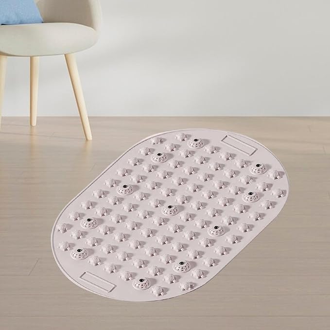 Generic Foot Pressure Point Acupressure Mat Non Slip Easy to Clean Pressure Point Mat for Jogging Fitness Home Gym Use Workout Office, Gray