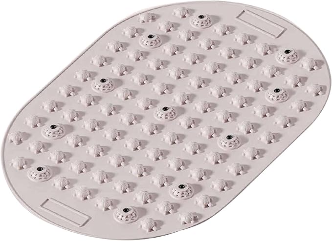 Generic Foot Pressure Point Acupressure Mat Non Slip Easy to Clean Pressure Point Mat for Jogging Fitness Home Gym Use Workout Office, Gray