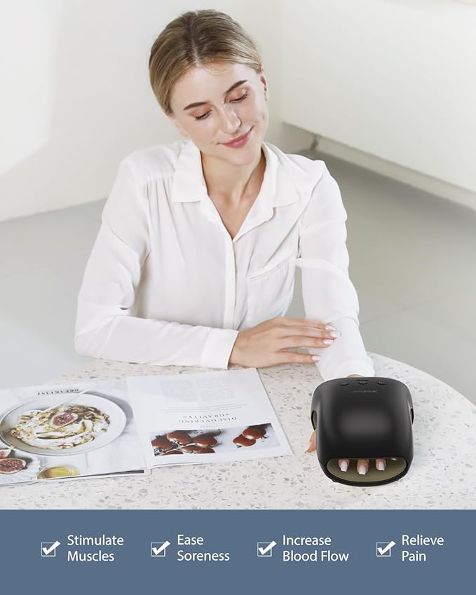 CINCOM Hand Massager - Cordless Hand Massager with Heat and Compression for Arthritis and Carpal Tunnel