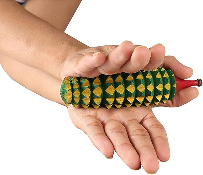 Acupressure Wooden Foot Roller Magnetic Stress Mat Combo Kit (Set of 9)