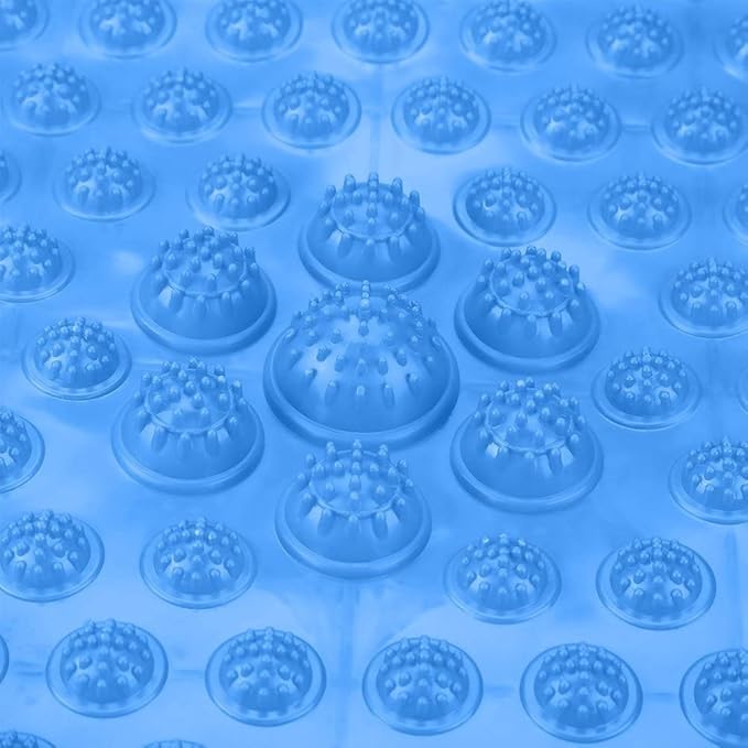 Foot Massage Mat Blood Circulation Tension Release Pad TPE Colorful Foot Acupressure Mat for Home Party Game(Blue)