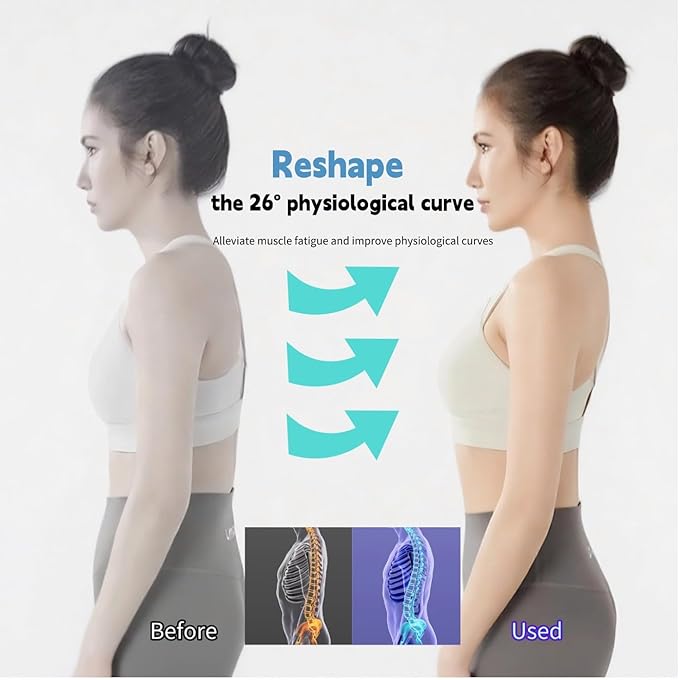 Back Stretcher for Lower Back Pain Relief, Adjustable Lumbar Traction Device, Spinal Decompression Board with Acupressure Points, Posture Corrector for Women and Men