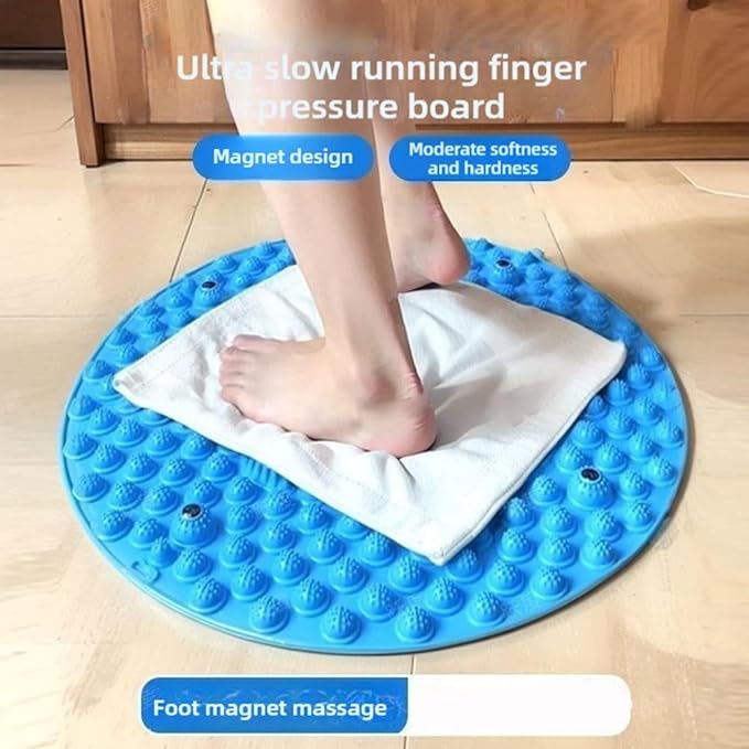 Generic Foot Massager Mat, Acupressure Foot Pain Relief Mat, Foot Yoga Massage, Finger Press Pad, Muscle Relaxation, Circular Exercise Pad, TPE Material, Purple, 37CM