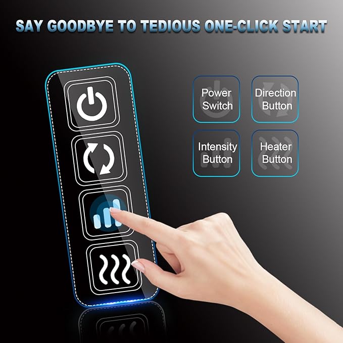 Mo Cuishle Shiatsu Back Shoulder and Neck Massager with Heat, Electric Deep Tissue 4D Kneading Massage, Best Gifts for Women Men Mom Dad, Fathers Day, Mothers Day, Christmas Gifts