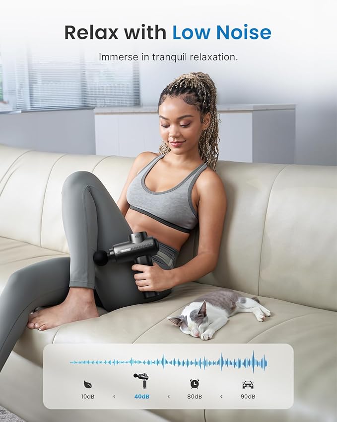 RENPHO Massage Gun Deep Tissue, Percussion Handheld Neck Massager FSA Eligible, Electric Mini Back Massagers with Carry Case for Athletes Men Women, HSA, Active