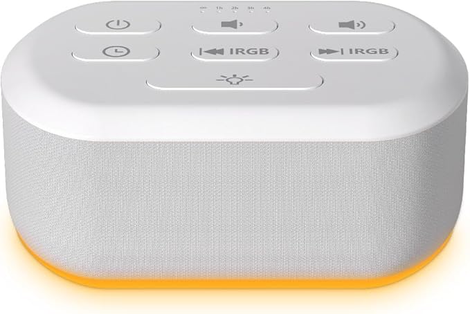 Sound Machine 30 Soothing Sounds Brown Noise Machine with 12 Night Light Colors Sleep Sound Machine for Adults Baby Kids Noise Canceling for Office Home Privacy Auto-Off Timer
