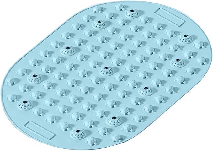 Foot Pressure Point Acupressure Mat Non Slip Standing Pressure Point Mat Feet Massage Pad for Jogging Office Working Fitness, Blue