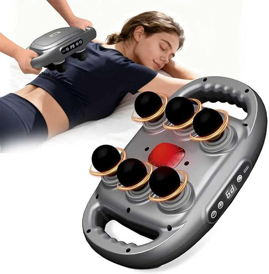 6 Head Massage Gun for Deep Tissue - 9Levels & 9Modes Electric Massagers.This Powerful Massage Tools Provide Effective Pain Relief to the Back,Legs,Waist.It's an Ideal Gift for Family and Friends.