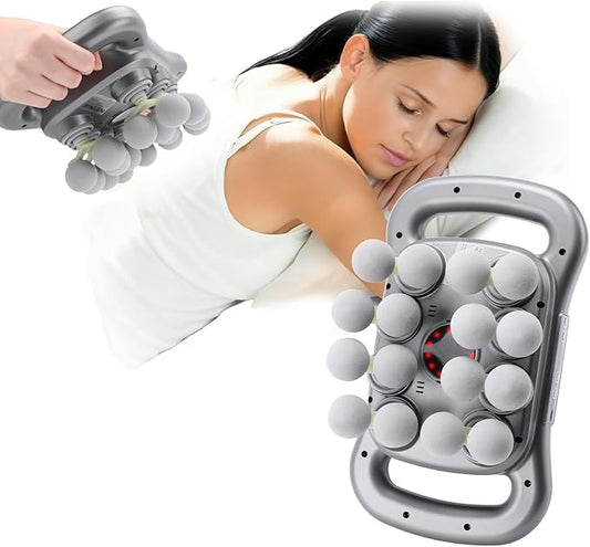 16-Head Massage Gun Set, Deep Tissue Percussion Massager with 9 Modes and 9 Adjustable Intensities,Quiet Muscle Massage Gun for Back,Shoulders, Legs, Foot, Body Muscle Pain Relief, Dark Grey