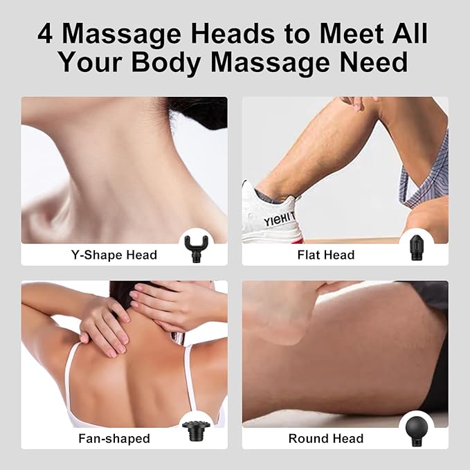 Neck Massage, Mini Massage Gun, Compact Sports Massager, Percussion Deep Tissues Muscle Massager, Portable Handheld Massager for Office, Home,Salon, Travel, Gift