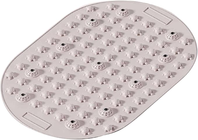 Foot Pressure Point Acupressure Mat Non Slip Standing Pressure Point Mat Feet Massage Pad for Jogging Office Working Fitness, Gray