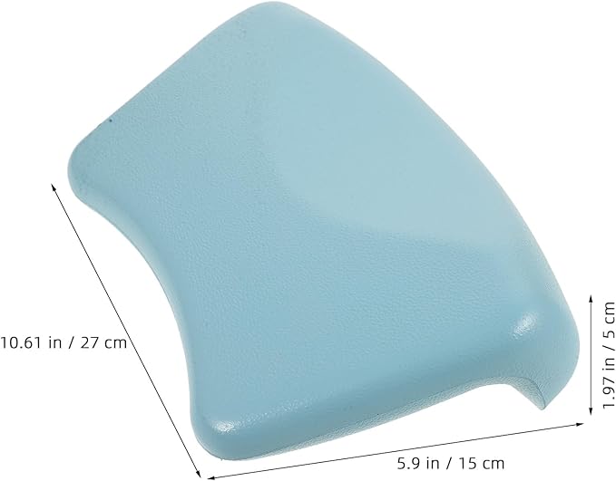 Soaking Tub Pillow Bath Pillow for Bathtub Neck and Head Support Soft Pu Material Sky Blue Spa Bath Cushion with Suction Cups for Home Relaxation