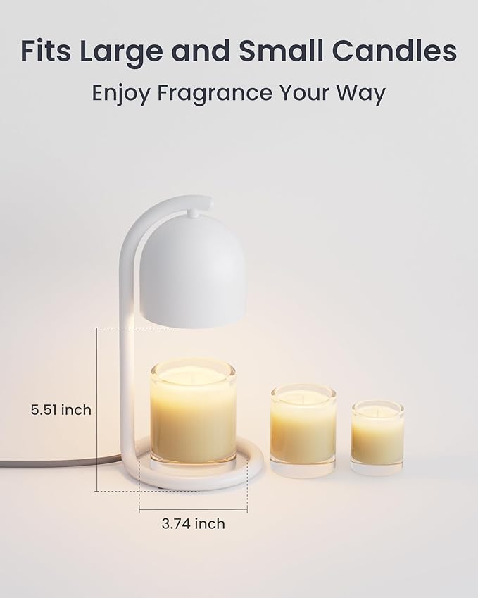 SwitchBot Smart Candle Warmer Lamp with Timer & Voice Control — Dimmable Flameless Candle Wax Melter, Matter-Enabled for Apple Home & Alexa, Perfect Christmas & Birthday Gift for Women, Home Decor