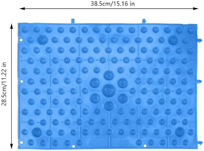 Foot Massage Mat Blood Circulation Tension Release Pad TPE Colorful Foot Acupressure Mat for Home Party Game(Blue)