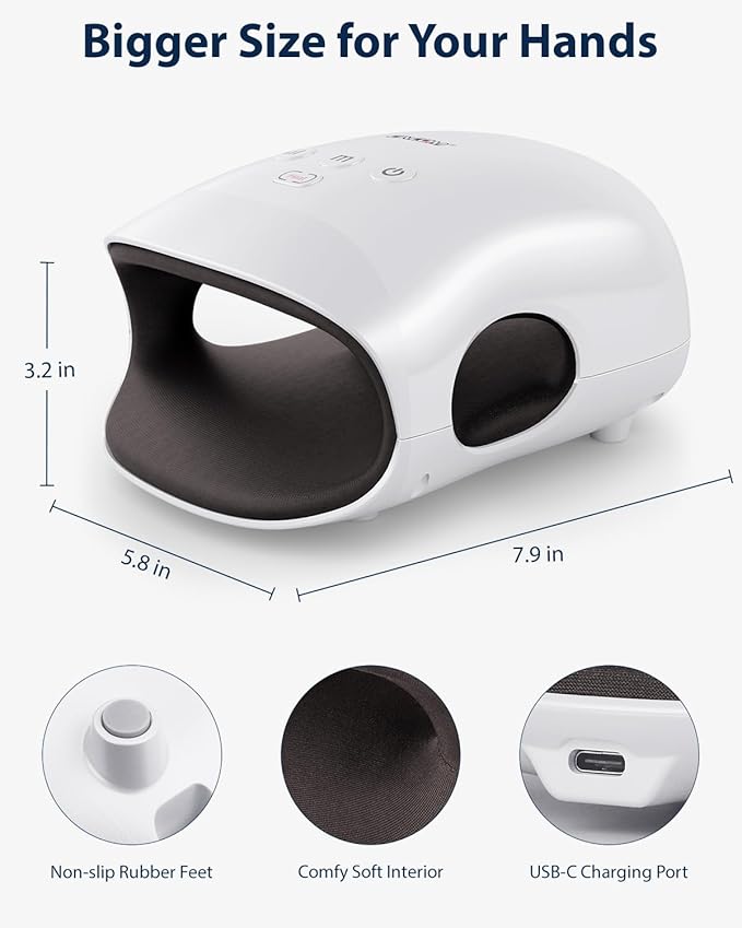 CINCOM Hand Massager - Cordless Hand Massager with Heat and Compression for Arthritis and Carpal Tunnel