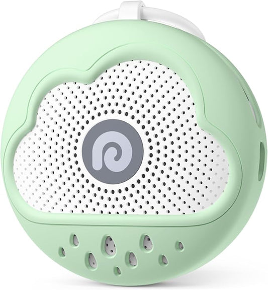 Dreamegg White Noise Machine - Portable Sound Machine Baby with Safe Silicone Cover, Features Powerful Battery, 21 Soothing Sound, Noise Canceling for Sleeping, Baby Registry Gift, Nursery(Green)