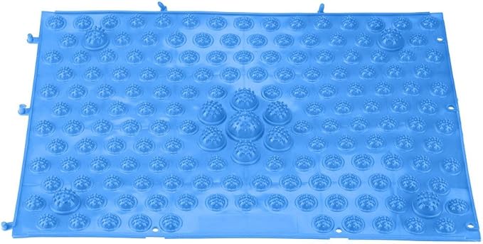 Foot Massage Mat Blood Circulation Tension Release Pad TPE Colorful Foot Acupressure Mat for Home Party Game(Blue)