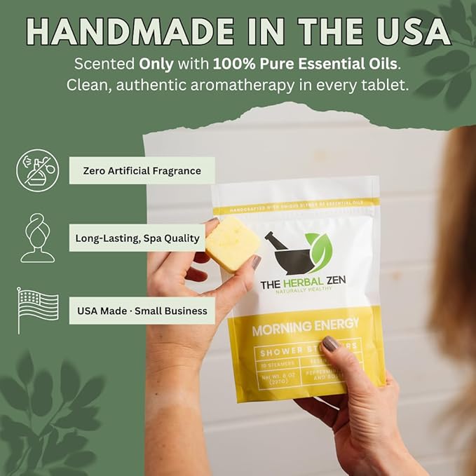 Aromatherapy Shower Steamer Gift Set - USA Made Valentines Day Gift for Her and Him - Shower Bomb Tablets Made with Soothing Natural Essential Oils - Relaxation Gift for Women and Men