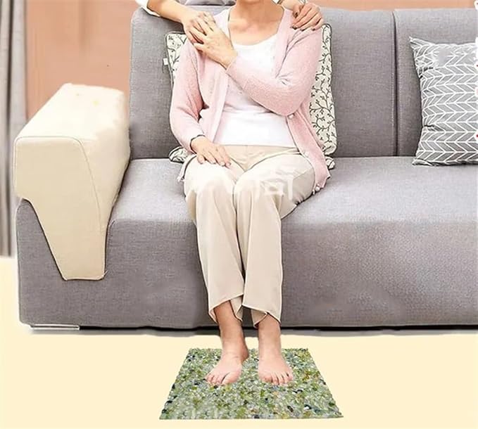 Foot Massage Mat, Jade Massage Foot Mat, Reflexology Walk Stone, Cobblestone Foot Acupressure Mat, Foot Acupuncture Point Massager