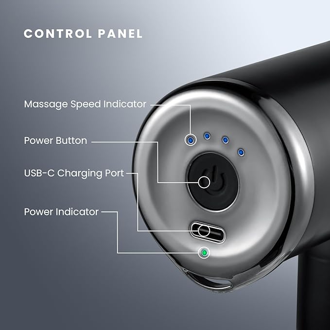 HOM Deep Tissue Mini Massage Gun - Quiet and Portable Handheld Massager for Treating Muscle Soreness, Back Pain and Body Ache