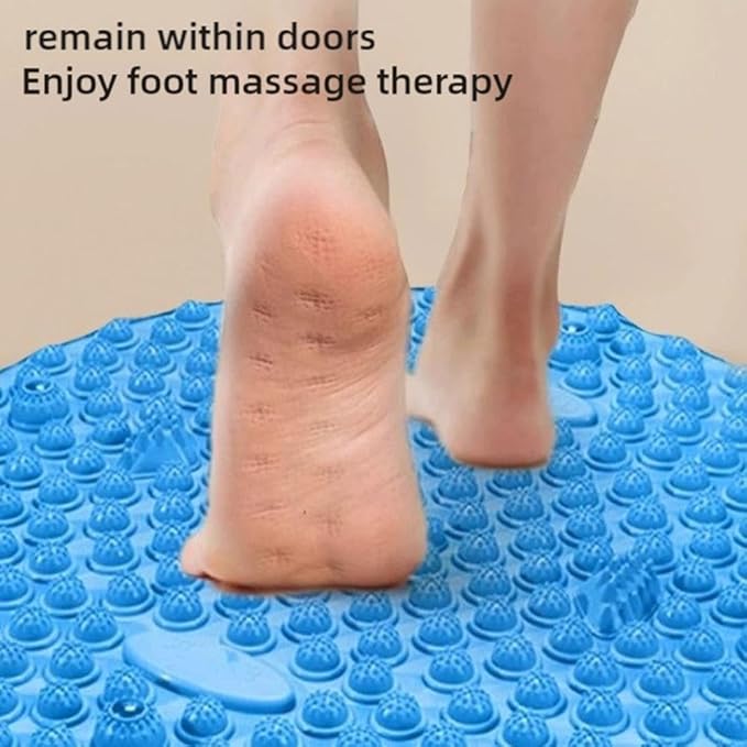 Generic Foot Massager Mat, Acupressure Foot Pain Relief Mat, Foot Yoga Massage, Finger Press Pad, Muscle Relaxation, Circular Exercise Pad, TPE Material, Purple, 37CM