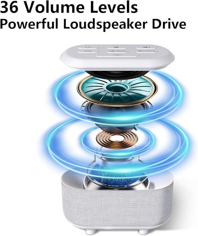 Sound Machine 30 Soothing Sounds Brown Noise Machine with 12 Night Light Colors Sleep Sound Machine for Adults Baby Kids Noise Canceling for Office Home Privacy Auto-Off Timer