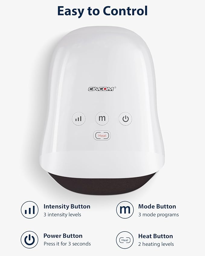 CINCOM Hand Massager - Cordless Hand Massager with Heat and Compression for Arthritis and Carpal Tunnel