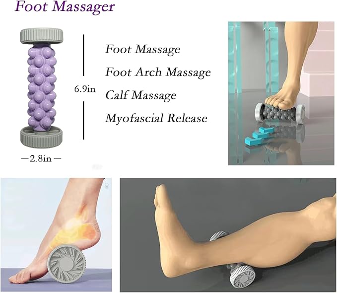 Acupressure Sandals,Acupressure Foot Massager with Anti-Slip Sole,Plantar Fasciitis Relief with Imitate Person Rotation Finger Pressure (Brown, S-Women(5.5-7)/Men(4.5-6))