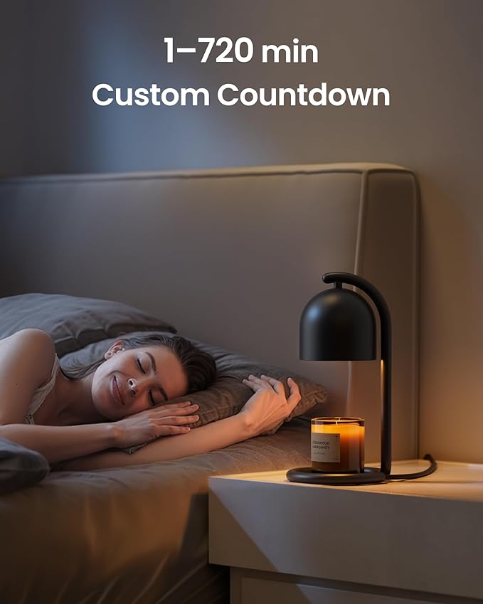 SwitchBot Smart Candle Warmer Lamp with Timer & Voice Control — Dimmable Flameless Candle Wax Melter, Matter-Enabled for Apple Home & Alexa, Perfect Valentine & Birthday Gift for Women, Home Decor