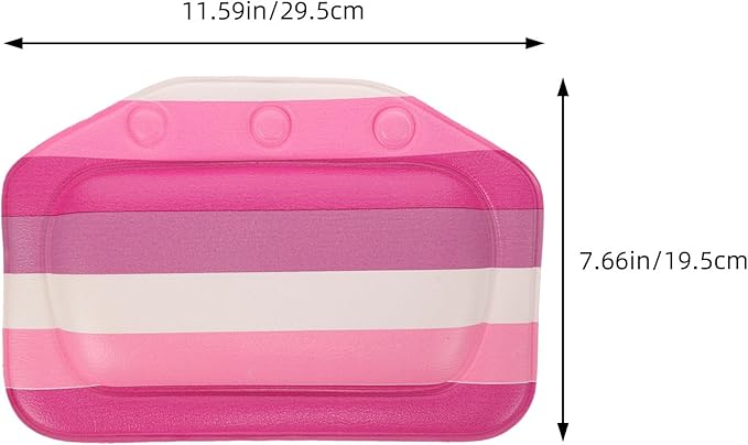 Artibetter Bathtub Pillow Neck and Headrest Cushion with Suction Cups, Soft Foam Bath Pillow for Tub Soaking and Spa, Comfortable Bathroom Bathing Accessory for Home and Hotel Use