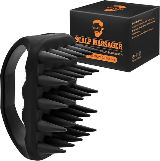 Scalp Massager Shampoo Brush, Scalp Scrubber for Dandruff & Build Up, Scalp Massager Hair Growth - 100% Silicone, Plastic Free