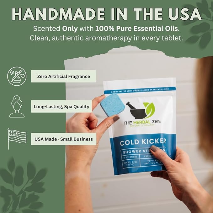 Aromatherapy Shower Steamer Gift Set - USA Made Valentines Day Gift for Her and Him - Shower Bomb Tablets Made with Soothing Natural Essential Oils - Relaxation Gift for Women and Men