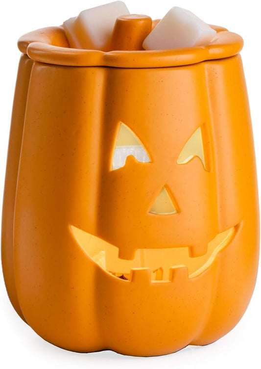 Candle Warmers Etc. Illumination Fragrance Warmer- Light-Up Warmer for Warming Scented Candle Wax Melts and Tarts or to Freshen Room, Jack O'Lantern