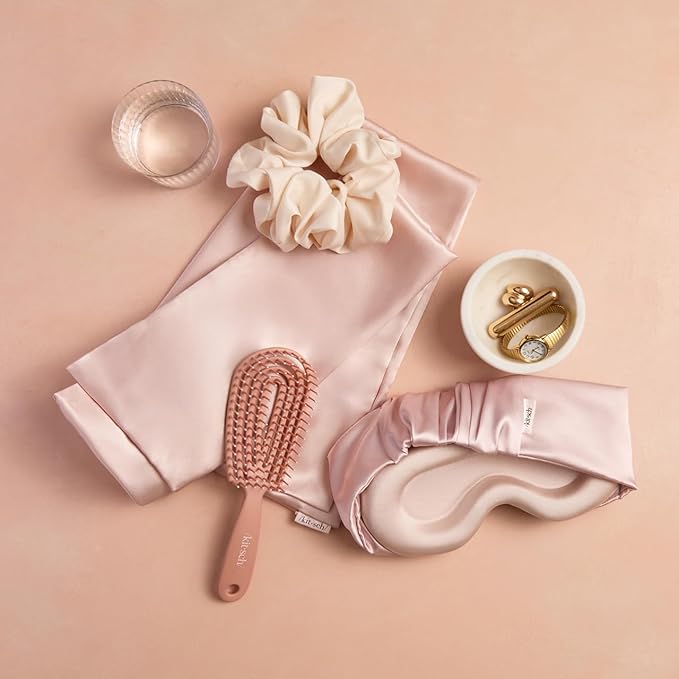 Kitsch Contour Pillow Eye Mask – Softer Than Silk Eye Masks for Sleep, Blindfold Sleep Masks for Women & Men, No Eye Pressure, Lightweight, Eye Care, Travel Essentials - Blush