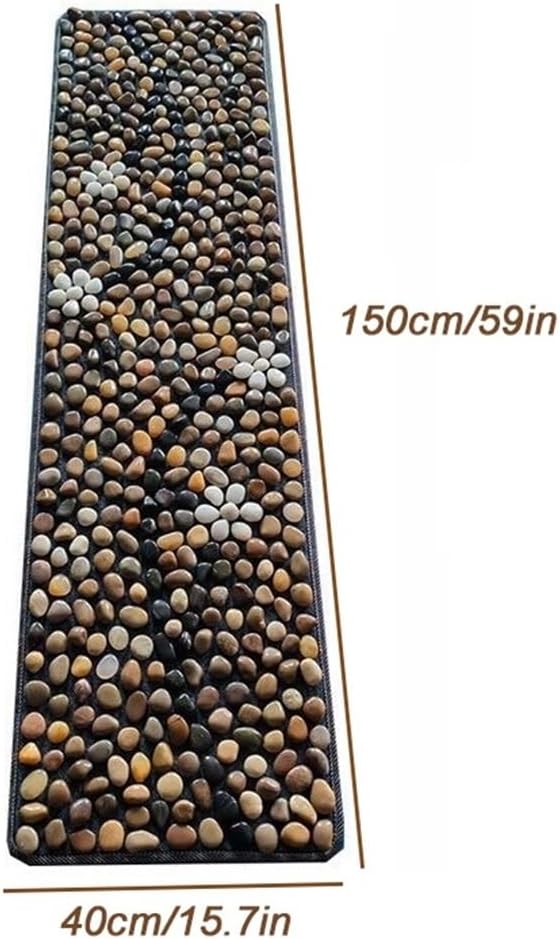 Foot Massage Mat, Rock Mat for Feet, Stone Foot Acupressure Mat with Coral Fleece and Pebbled Design for Relaxation and Health(A)