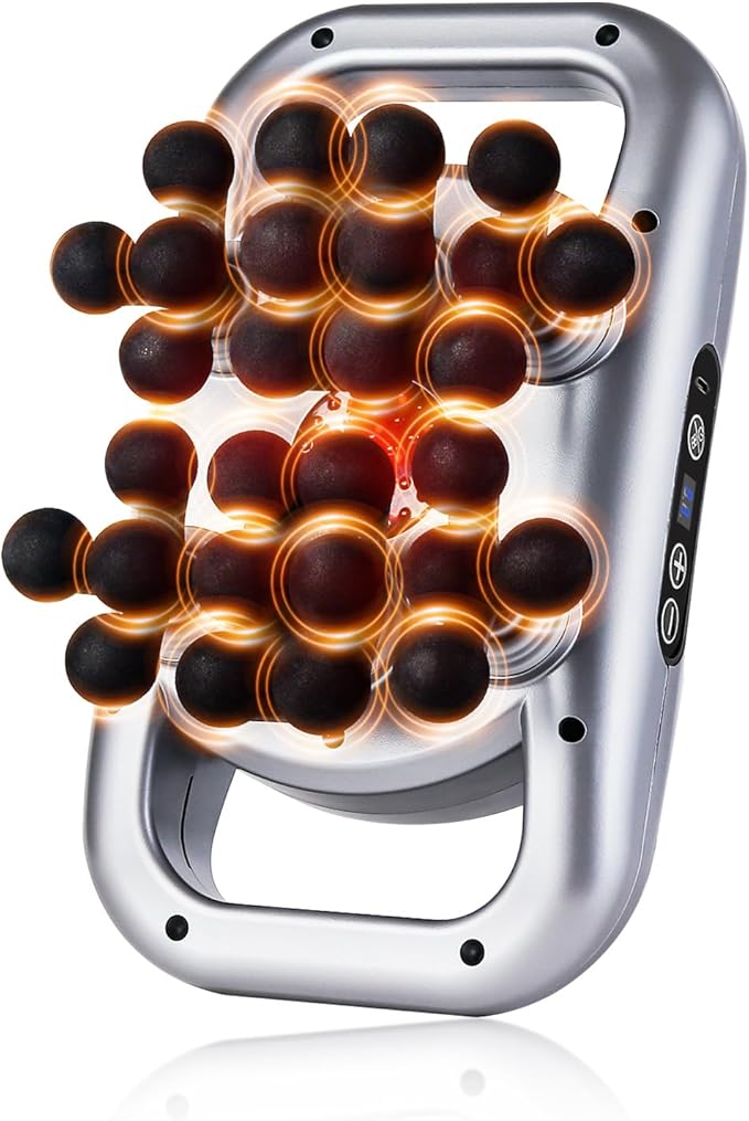 Massage Gun, 28 Head Foot Back Neck Shoulder Massager with 9 Adjustable Multi-Modes & Intensities, Fascia Gun for Athletes, Birthday Gifts for Men