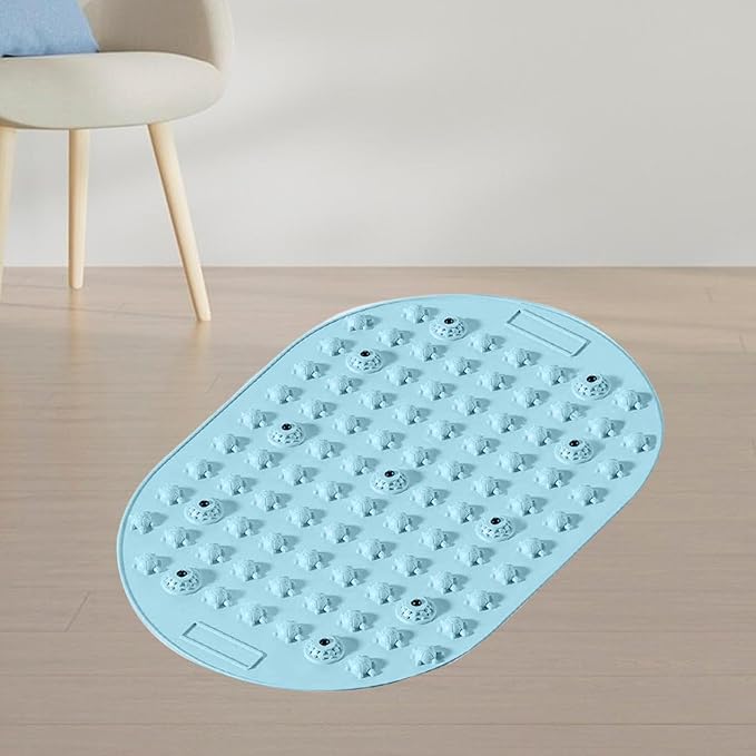 Foot Pressure Point Acupressure Mat Non Slip Standing Pressure Point Mat Feet Massage Pad for Jogging Office Working Fitness, Blue