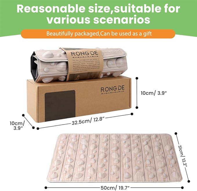 Smartrang High Elasticity Acupressure Mat, Foldable Particle Foot Massager, Pressure Point Pad for Relieve Foot Pain, Fasciitis