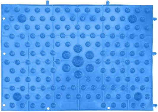 Foot Massage Mat Blood Circulation Tension Release Pad TPE Colorful Foot Acupressure Mat for Home Party Game(Blue)