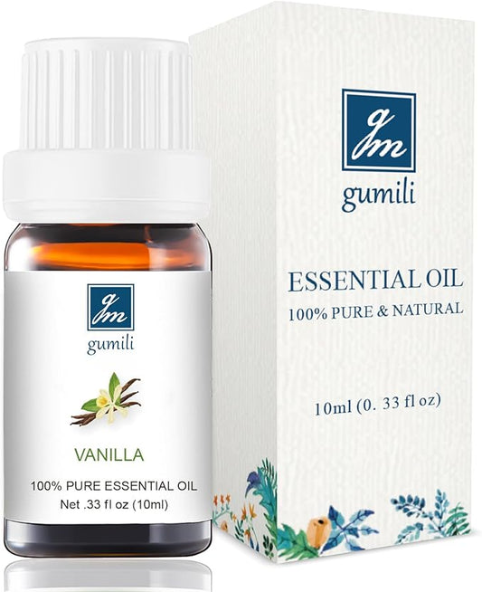Vanilla Essential Oil - Pure Natural Oil for Aromatherapy Diffuser, Skin, Hair, DIY Perfume & Candle Making - Organic 10mL Warm Sweet Scent