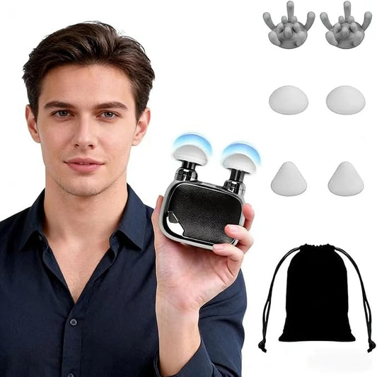 Pocket Force Mini Travel Massage Gun, Dual-Head High-Power Deep Tissue Body Massagers, Brushless Quiet Motor,10mm Amplitude, Portable Pocket Massager with Bag for Men Women Mom Dad Family