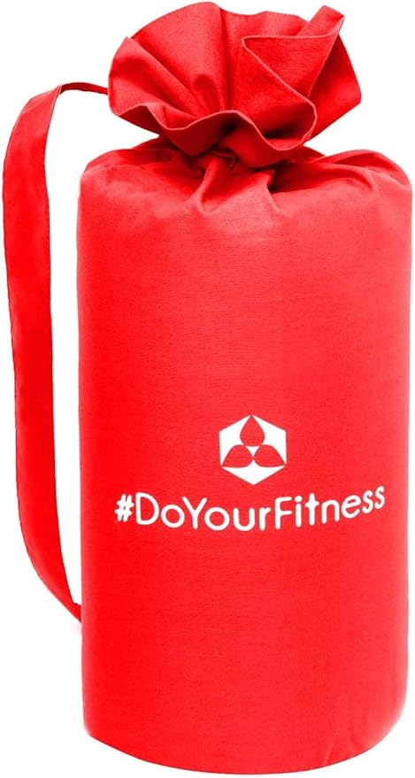 Acupressure Mat and Pillow Set - Relieves Stress, Back, Neck, and Sciatic Pain - Comes with a Vinyl Carry Bag for Storage and Travel - Red