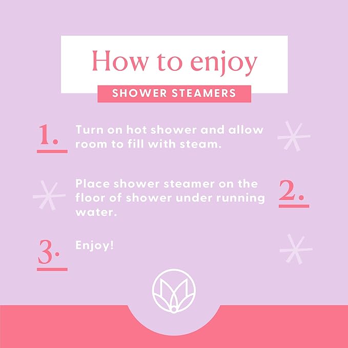 Musee Shower Steamers, Water Lily & Linen, Aromatherapy Gift Set for Women, Handmade in USA, Paraben-Free & Sulfate-Free, Unique Christmas Gifts for Women, 4-Piece Set