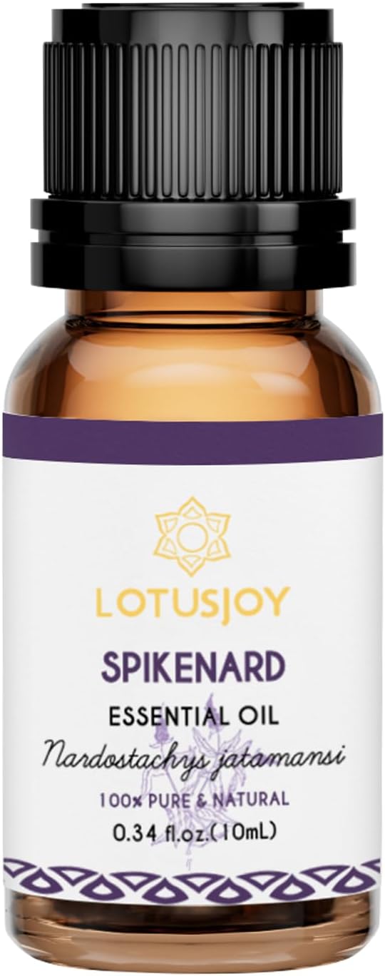 100% Pure Spikenard Essential Oil 0.34 Fl Oz, Natural Spikenard Oil in Amber Glass Bottle with Dropper for Diffuser Massage Skin Care DIY