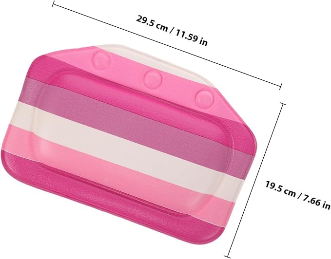 Bathtub Neck Pillow with Suction Cups, Foam Bath Pillow for Tub Head Support, Bathroom Spa Headrest Cushion for Home, Hotel, Sauna, and Relaxation Use