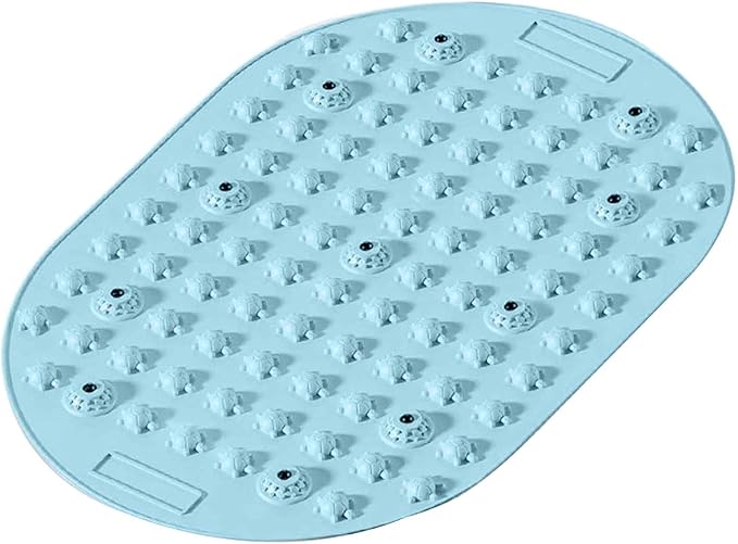 Foot Pressure Point Acupressure Mat Non Slip Standing Pressure Point Mat Feet Massage Pad for Jogging Office Working Fitness, Blue