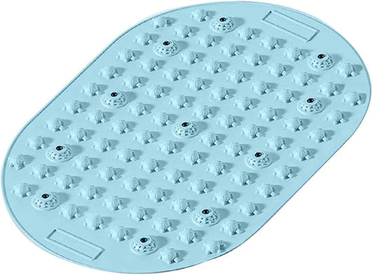 Foot Pressure Point Acupressure Mat Non Slip Standing Pressure Point Mat Feet Massage Pad for Jogging Office Working Fitness, Blue